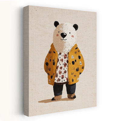 Friendly Panda Bear Contemporary Bear Panda Forest Wall Art Print
