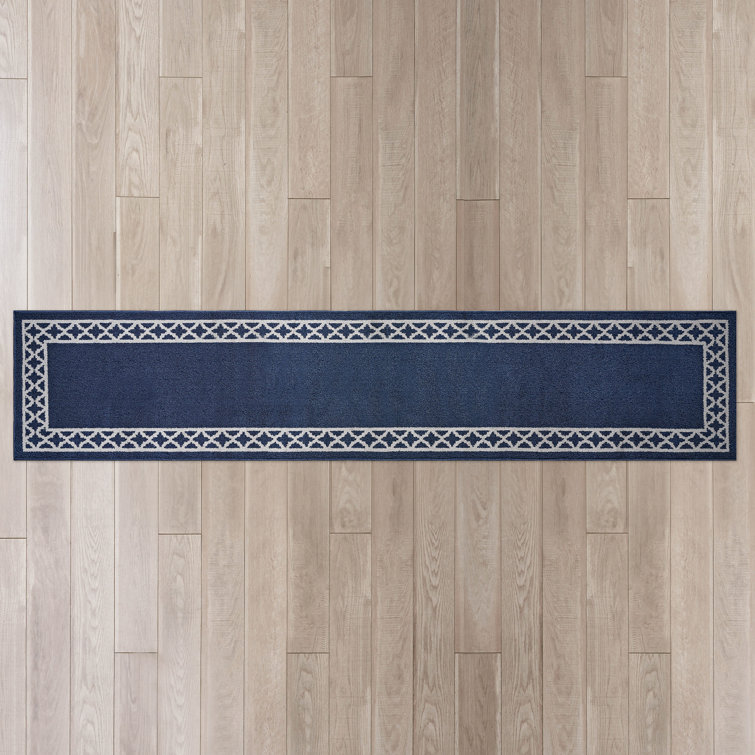 Nautica Collin Border Machine Washable All Loop Tufted Rugs 1-Piece