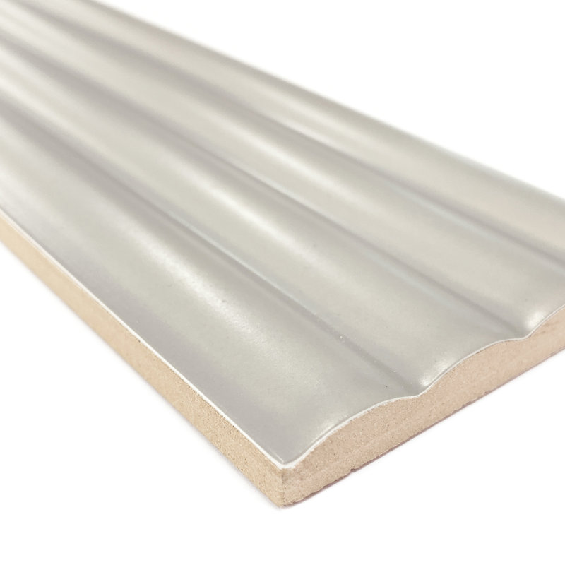 Carreau de céramique pour mur et plancher 3 po x 12 po Flute, Gris