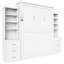 Grand lit escamotable avec tablettes de rangement et tiroirs, grand-129223356