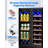 24 Inch Black Wine Beverage Refrigerator,  Dual Zone Wine Fridge Under Counter With Stainless Steel Glass Door And Lock,  Mini Bar Fridge For Home