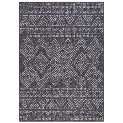 Tapis d'intérieur / extérieur à motif géométrique Hayna
