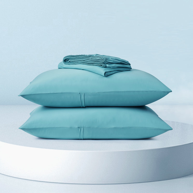 Nylon Knitted Fitted Sheet, Blue