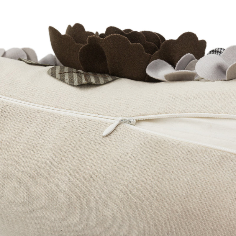  Housse de coussin décoratif, H 12 po x l 20 po, Brown, Rectangulaire