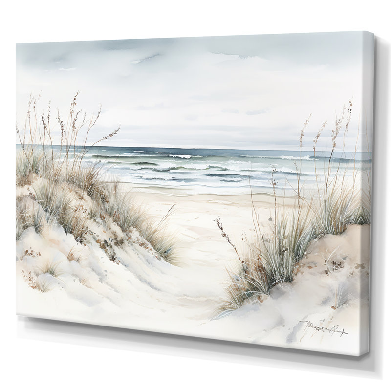 Piment - plage et océan, art mural sur toile, H 30 po x l 40 po x P 1,5 po, Toile tendue