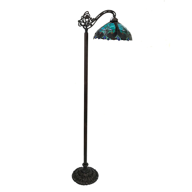 Lampe sur pied arquée 60 po Aldan, Vert