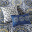 Courtepointe réversible avec coussins décoratifs - Motif médaillon lavable 100% microfibre lavable-119448515-119448516