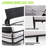 Modern Outdoor Fully Weld Bench Seat Sofa With Premium Aluminum Frame In Ember Black,Sunbrella Cushion,Ergonomic Backrest,Tapered Legs & Center Support, Weather-Resistant For Patio, Garden, Balcony