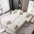 Modern Oversized Modular Sectional Sofa With Soft Sparkling Chenille Fabric And 8 Pillows, 8-piece Diy Tufted Combination Sofa, No Assembly Required For Living Room,beige/white