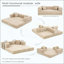 Canapé-lit modulaire en mousse Boneless-1148797049