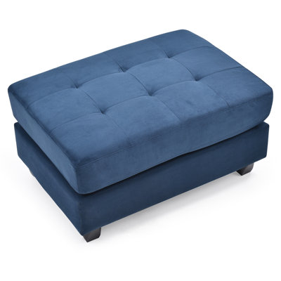 Malone Ottoman, Navy Blue