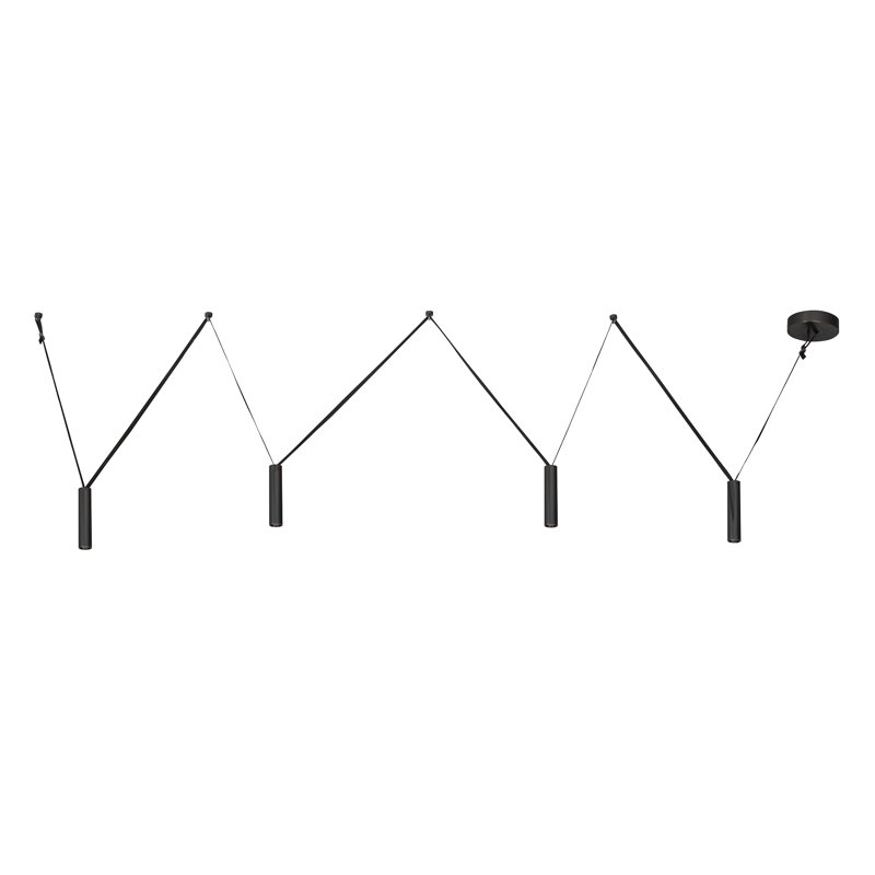 Luminaire suspendu moderne à DEL 4 po Mason, Bronze urbain
