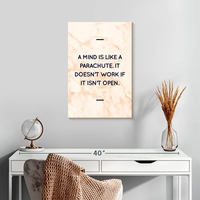 Mind Wisdom Quote, 24" H x 16" W