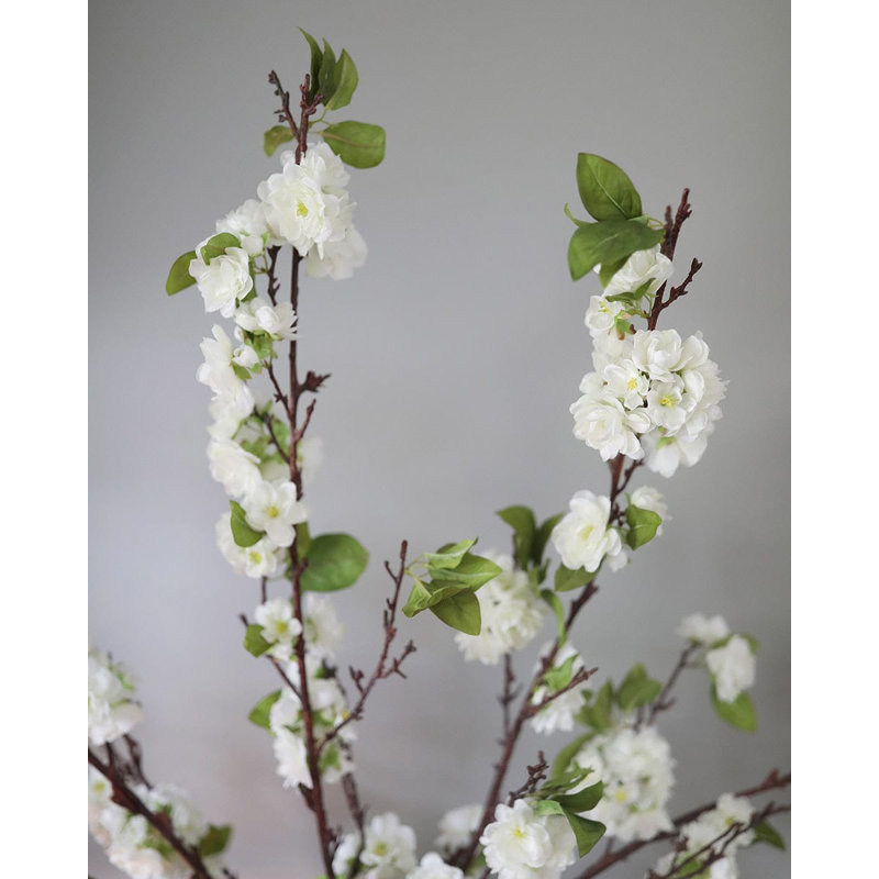Fleurs artificielles de cerisier de 40 pouces, Blanc