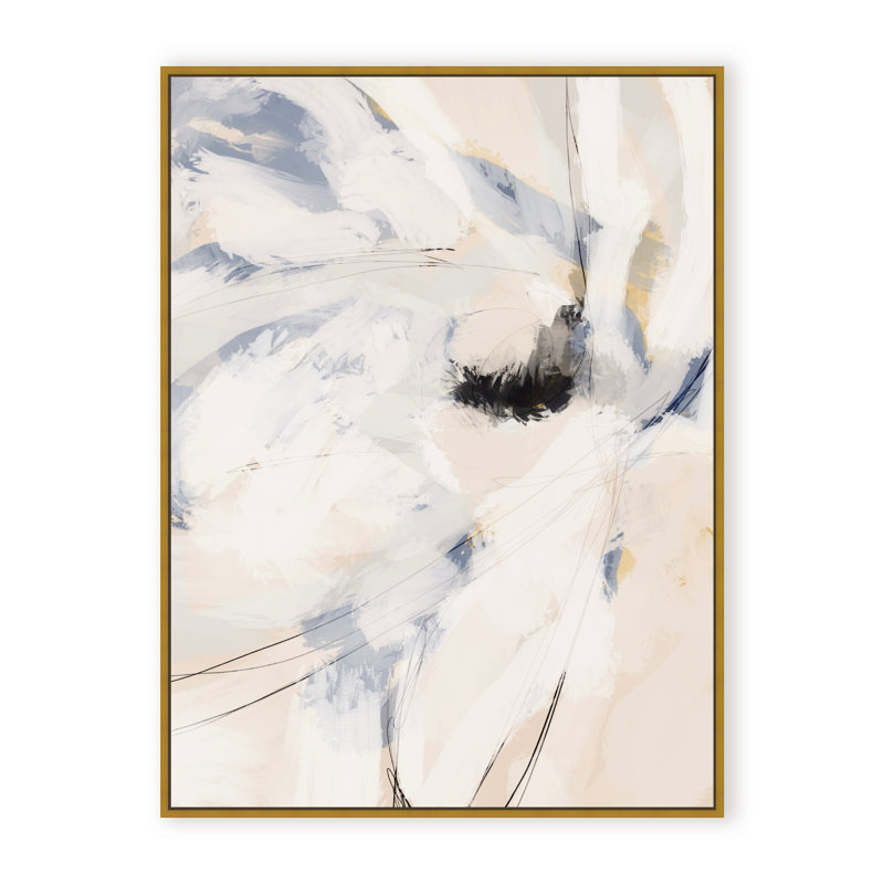 Nature Inspired Nomadic Blossom, 48" H x 36" W x 2.375" D, Framed Canvas, Gold