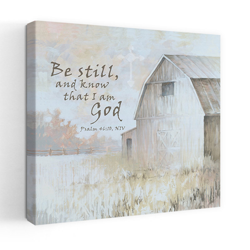 Be Still Barn Abstract Contemporary Landscape Art, H 18 po x l 18 po