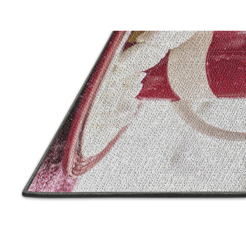 Tapis de zone rouge et lait cookies, Rectangle 5 pi x 7 pi