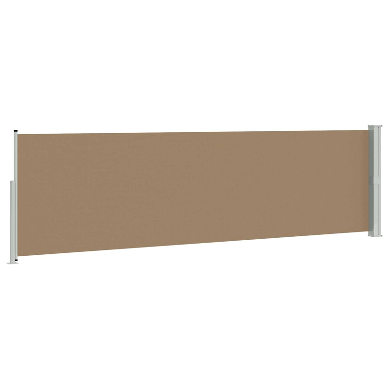 VidaXL 500cm W x 120cm D Polyester Cover Retractable Patio Awning, Taupe