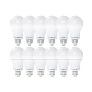 9 Watt (60 Watt Equivalent), A19 LED, Non-Dimmable Light Bulb, E26/Medium (Standard) Base (Set of 12)
