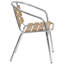 Chrisoula Modern Aluminum Slat Back Stacking Patio Chairs-92076298