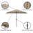 Summertime Umbrellas 3 Half Umbrella Outdoor Patio Shade - 9' Patio Umbrella with Easy Crank - Small Canopy for Balcony, Table, or Deck by Pure Garden-33048764