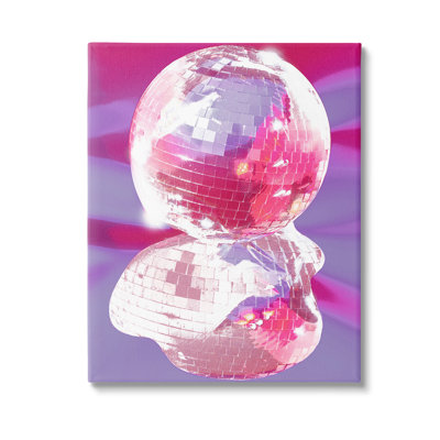 Melting Disco Abstraction Canvas Wall Art Design By Lil' Rue