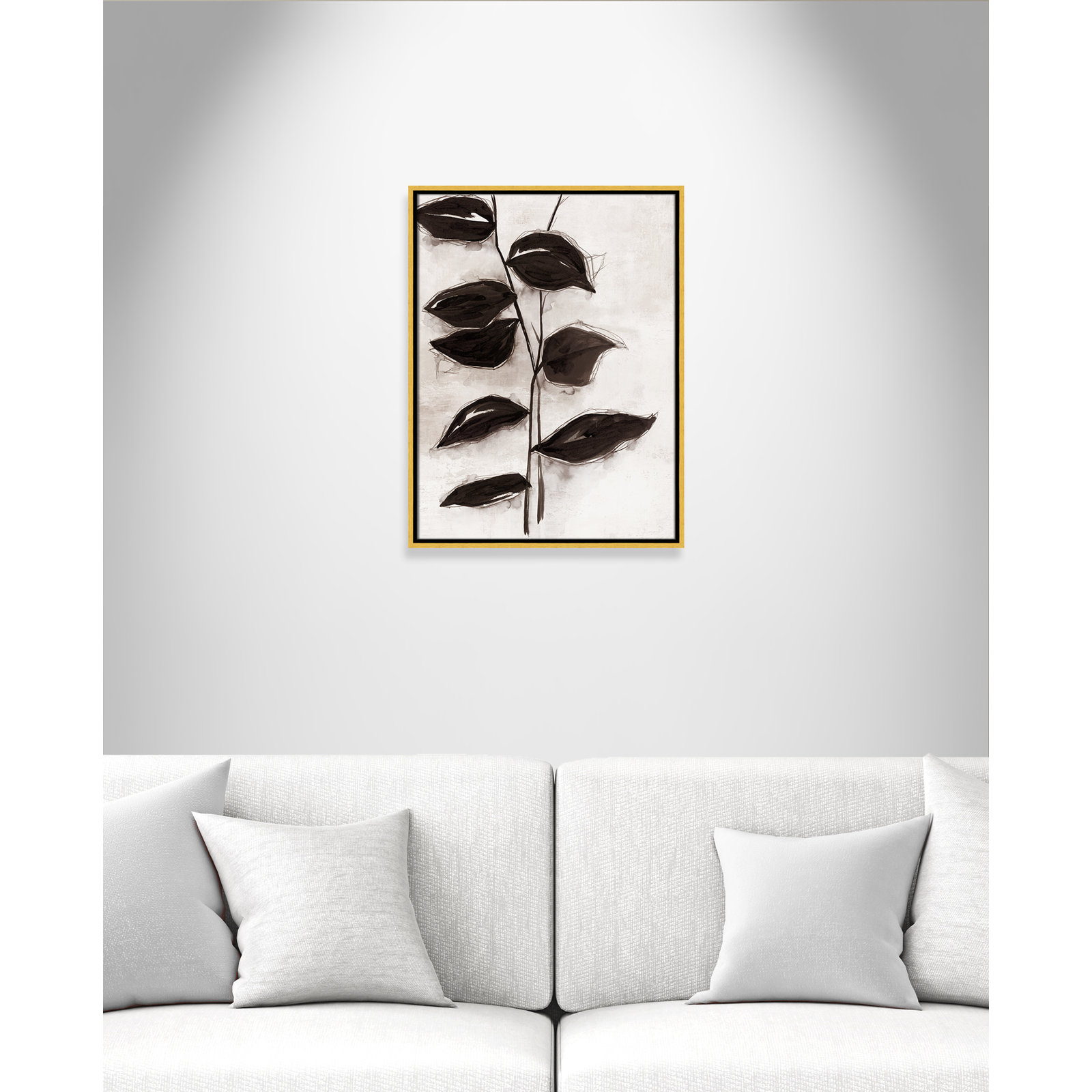 Leaves I by Eva Watts, 25.5" H x 19.5" W x 2" D, Gold Framed