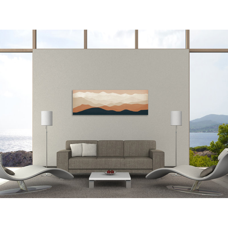 «Terra Cotta Sky Mountains», toile tendue par Ryan Fowler, H 12 po x l 36 po x P 1,5 po