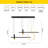 Elegant Chandelier, 47.2 x 2.8 x 47.2 inches | Metal Body with Acrylic Accents, Assembled | 65W LED Socket, 3000K Warm Light, 6500 Lumens | Perfect for Modern Dining Rooms, Living Spaces & Entryways