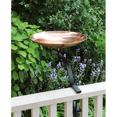 Birdbath with Rail Mount Bracket