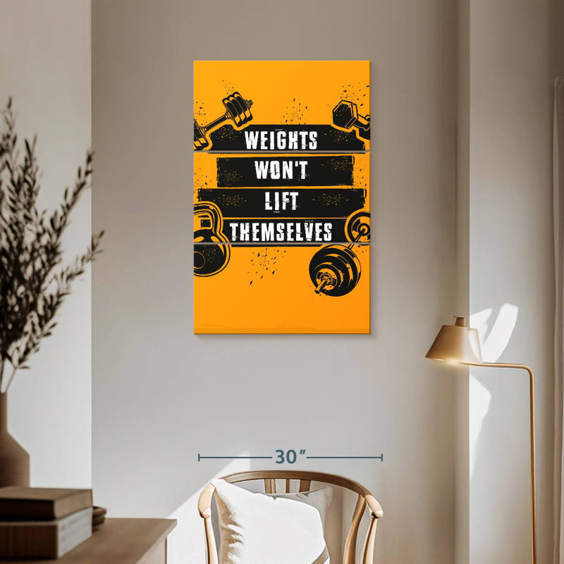 Tergel Weightlifting Quote, 57" H x 36" W
