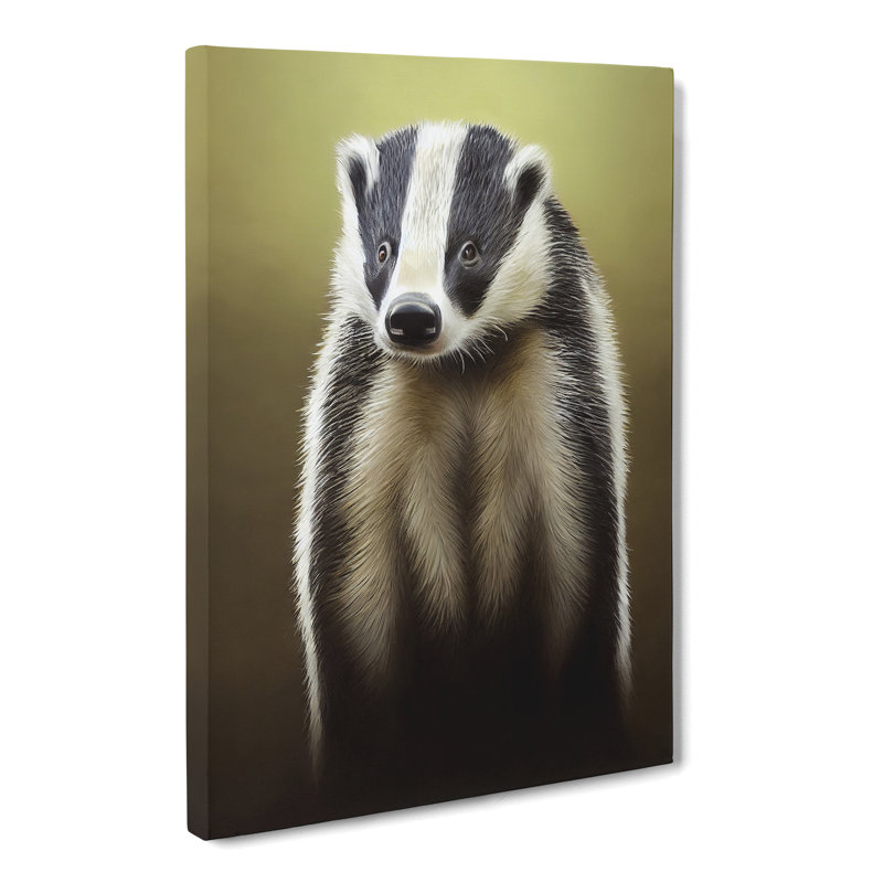Badger - Wrapped Canvas, 60cm H x 40cm W x 3cm D