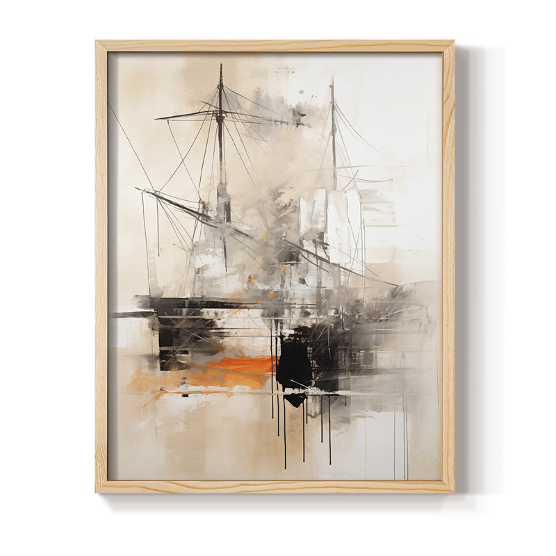 NAUTICAL Series CECXCVII, reproduction encadrée - bois massif, H 21 po x l 17 po