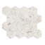 Carreau de marbre hexagonal, marbre blanc, marbre naturel, pour mur et plancher, carrelage de marbre poli, pierre naturelle, marbre véritable, marbre véritable, 1 boîte de 12 pièces