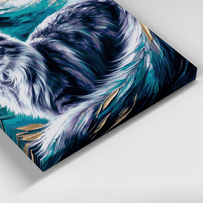 «Cats Siberian Blue», art mural sur toile, H 11 po x l 14 po
