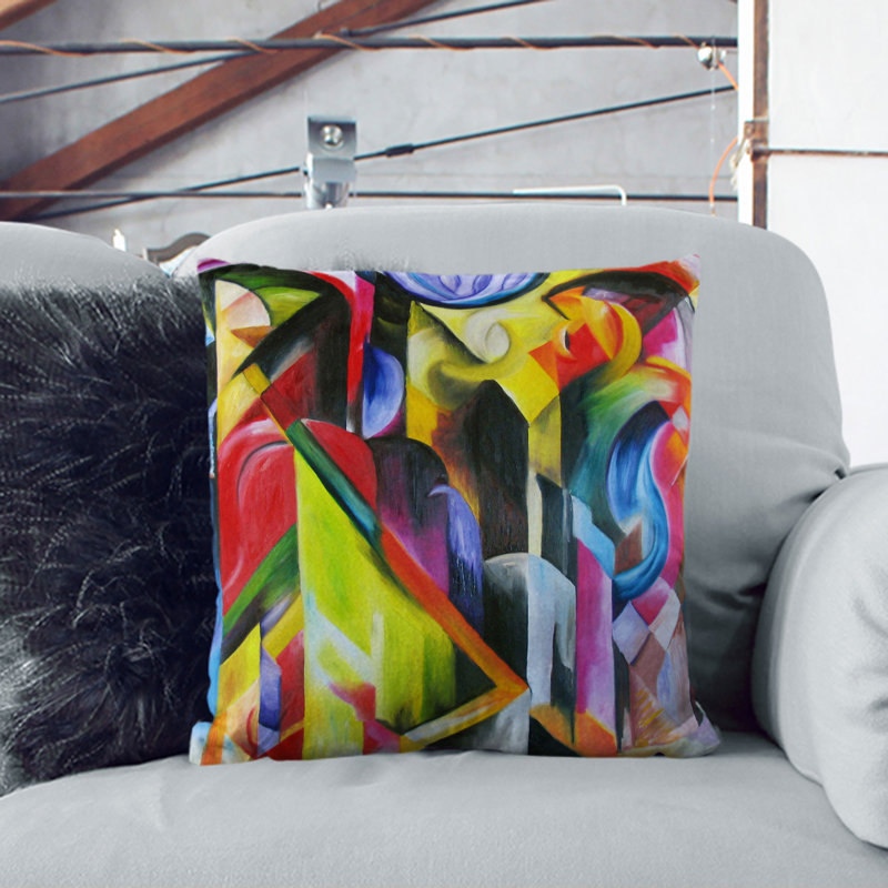 Abstract Square Cushion, 40cm H x 40cm W x 15cm D