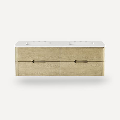 Ensemble de meuble-lavabo double mural 60 po Helden