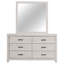 Commode 6 tiroirs avec miroir Coastal White-1031974047