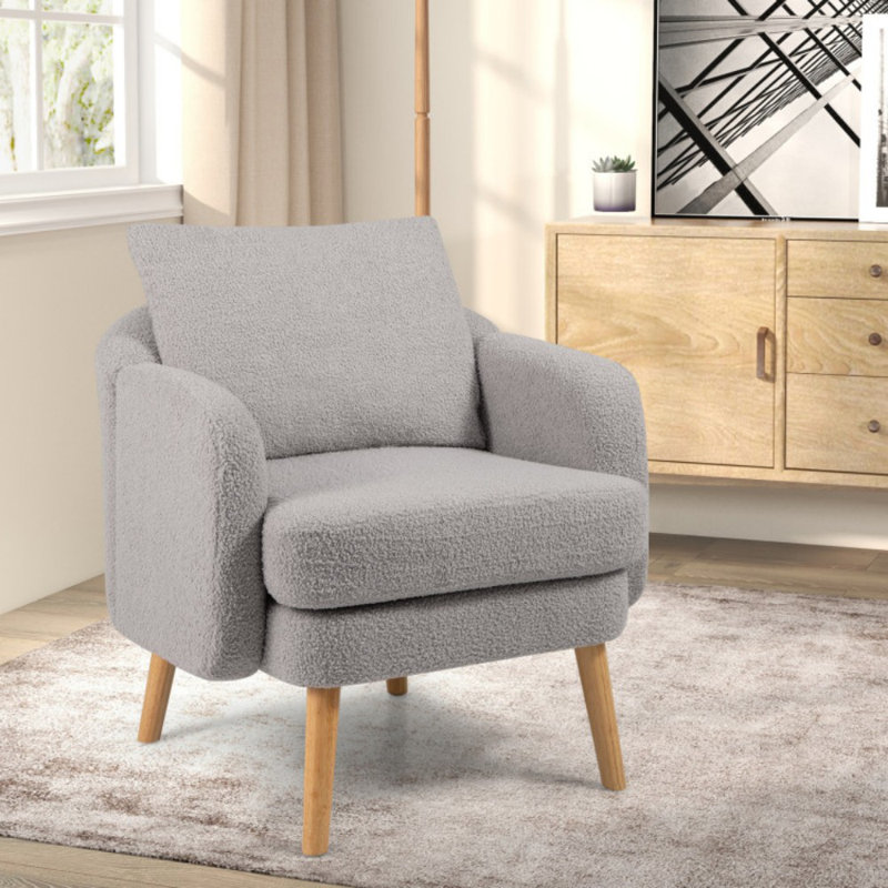 Chaise d'appoint Sherpa, Polyester gris