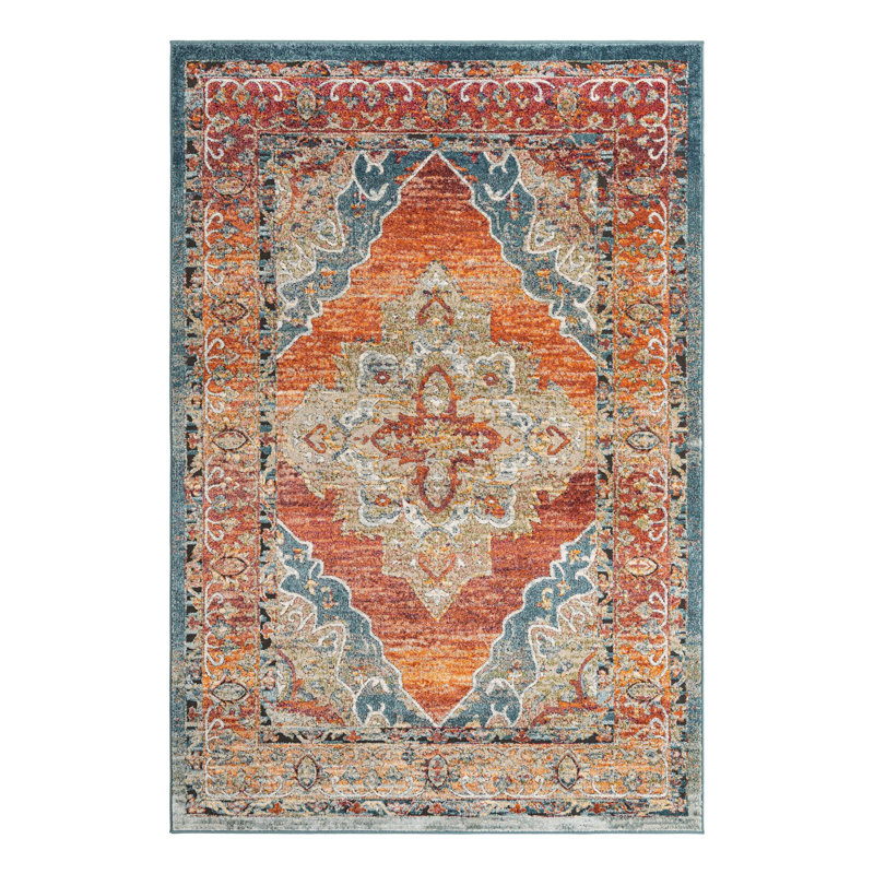Tapis oriental rouille Alresford, Rectangle 6 pi 1 po x 9 pi