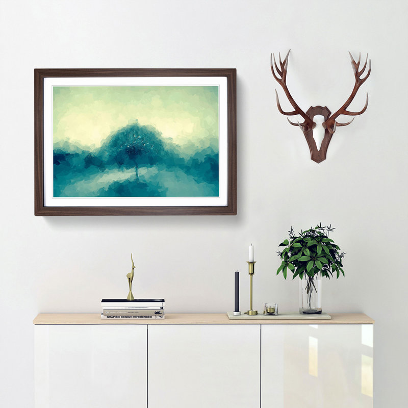 Jazz Tree in Abstract - Framed Print, Walnut, 35cm H x 50cm W x 2cm D