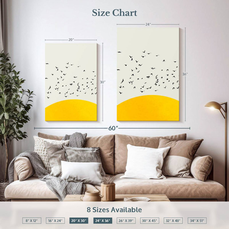 Oberle A Thousand Birds, 36" H x 24" W