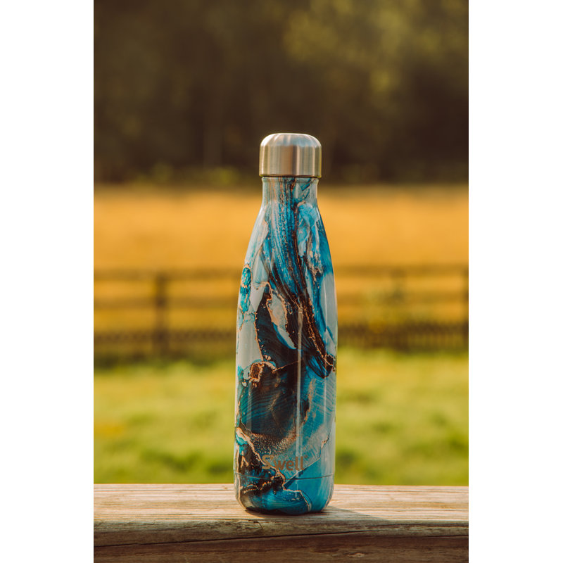 Swell Ocean Marble Insulated Water Bottle, 500ml