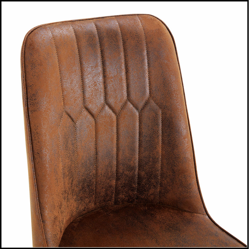 Ensemble de chaises de salle à manger en velours brun (ensemble de deux) avec pieds en métal pour plus de confort et de style