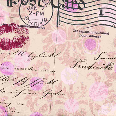 «Paris Love», art textuel sur toile tendue
