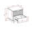Granville 18" Nightstand In Black (2-Drawer)-882049342