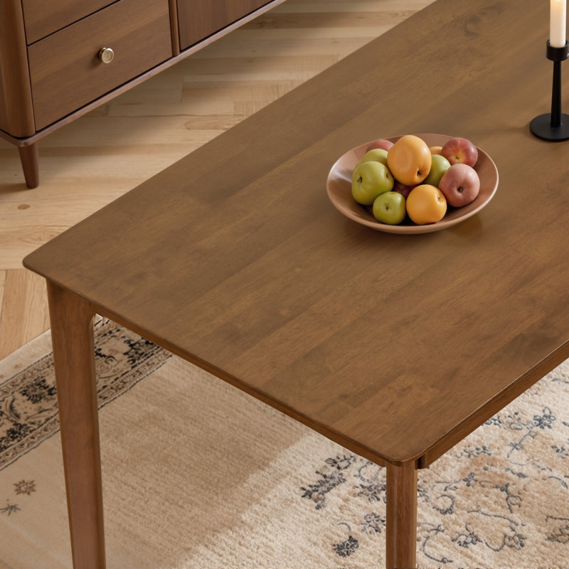 Table carrée moderne Momordique, Noyer