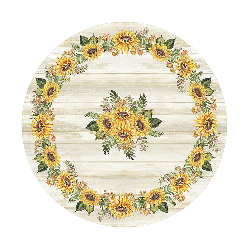 Sunflower Day Round Tablecloth