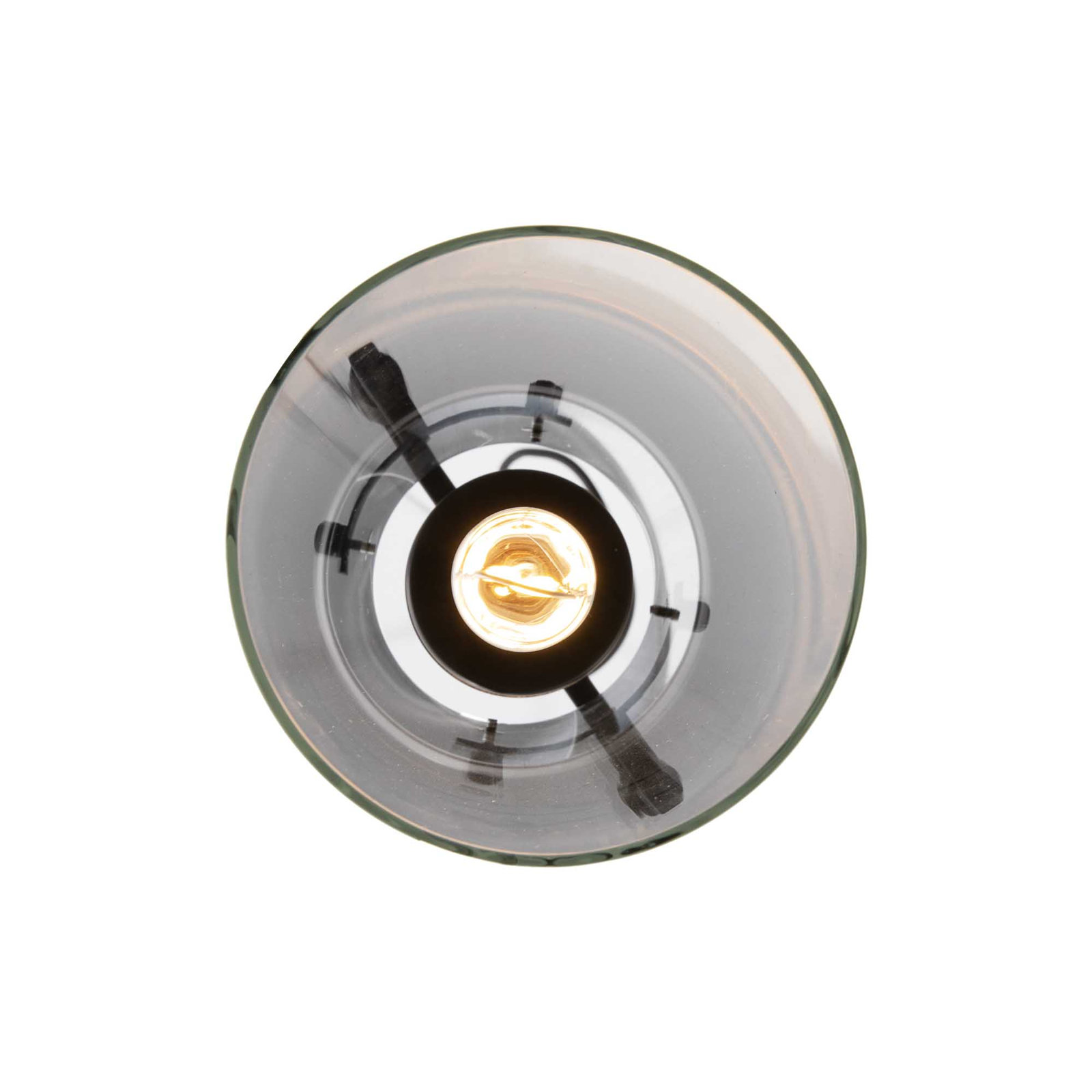 Mirabelle Single Light Glass Dimmable Pendant, Black