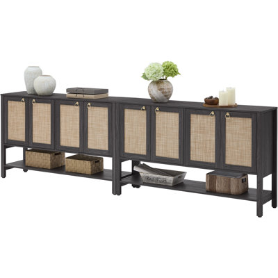Buffet polyvalent avec 4 portes et 1 tablette ouverte Pomodoro Boho
